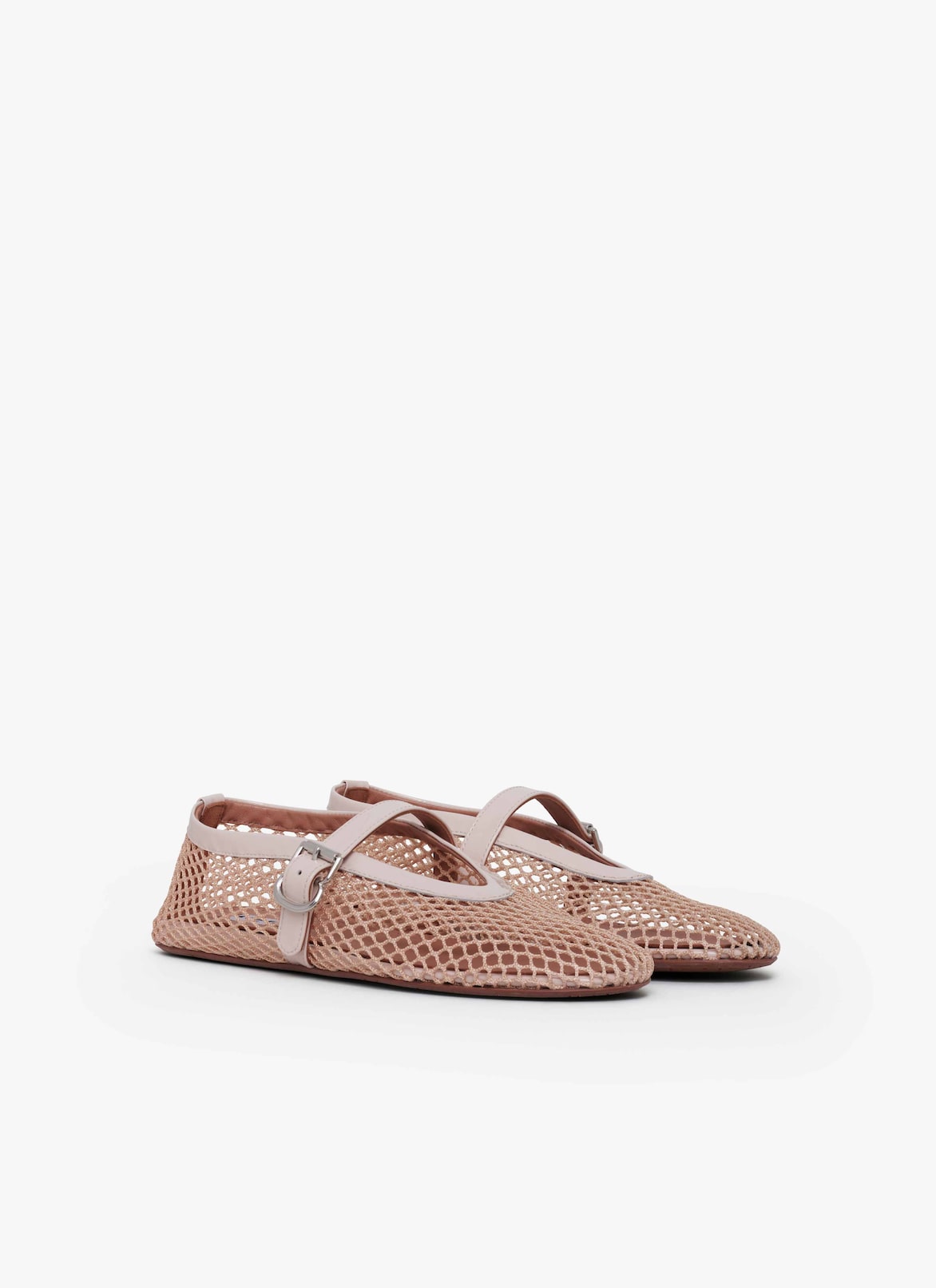 BALLET FLATS IN FISHNET ALAÏA NUDE BALLET FLATS IN FISHNET